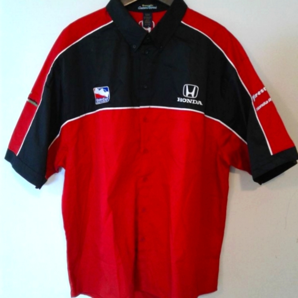 Honda Indy-car racing team men´s pit crew embroidered shirt XL New without tag